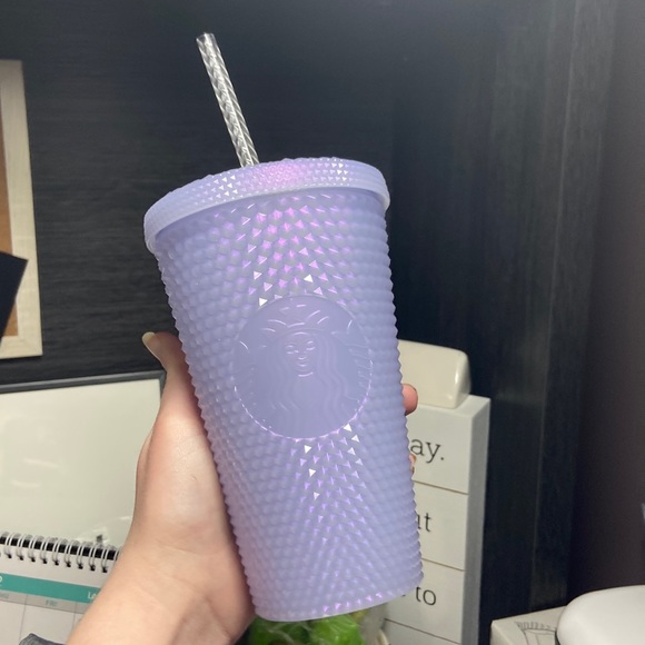 Starbucks grande studded tumbler.